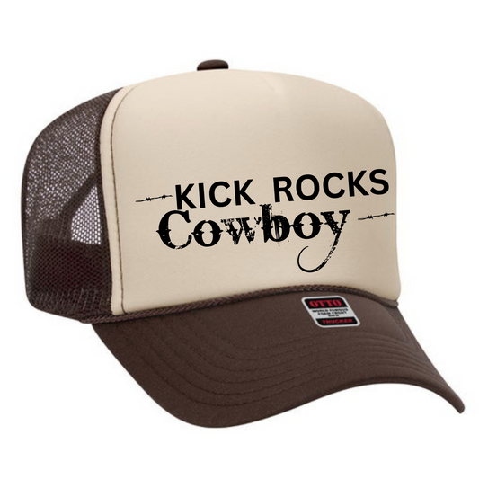 Kick Rocks Cowboy Trucker Hat