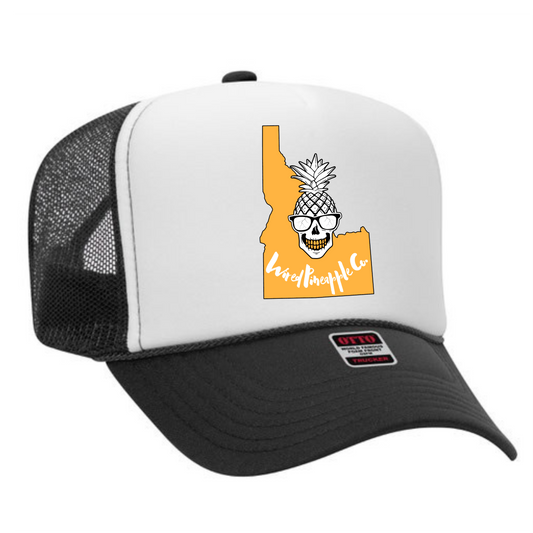 Wired Pineapple Co Idaho Orange Trucker Hat