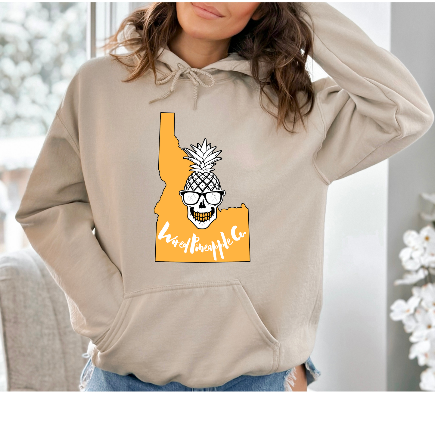 Wired Pineapple Co Idaho Orange Hoodie