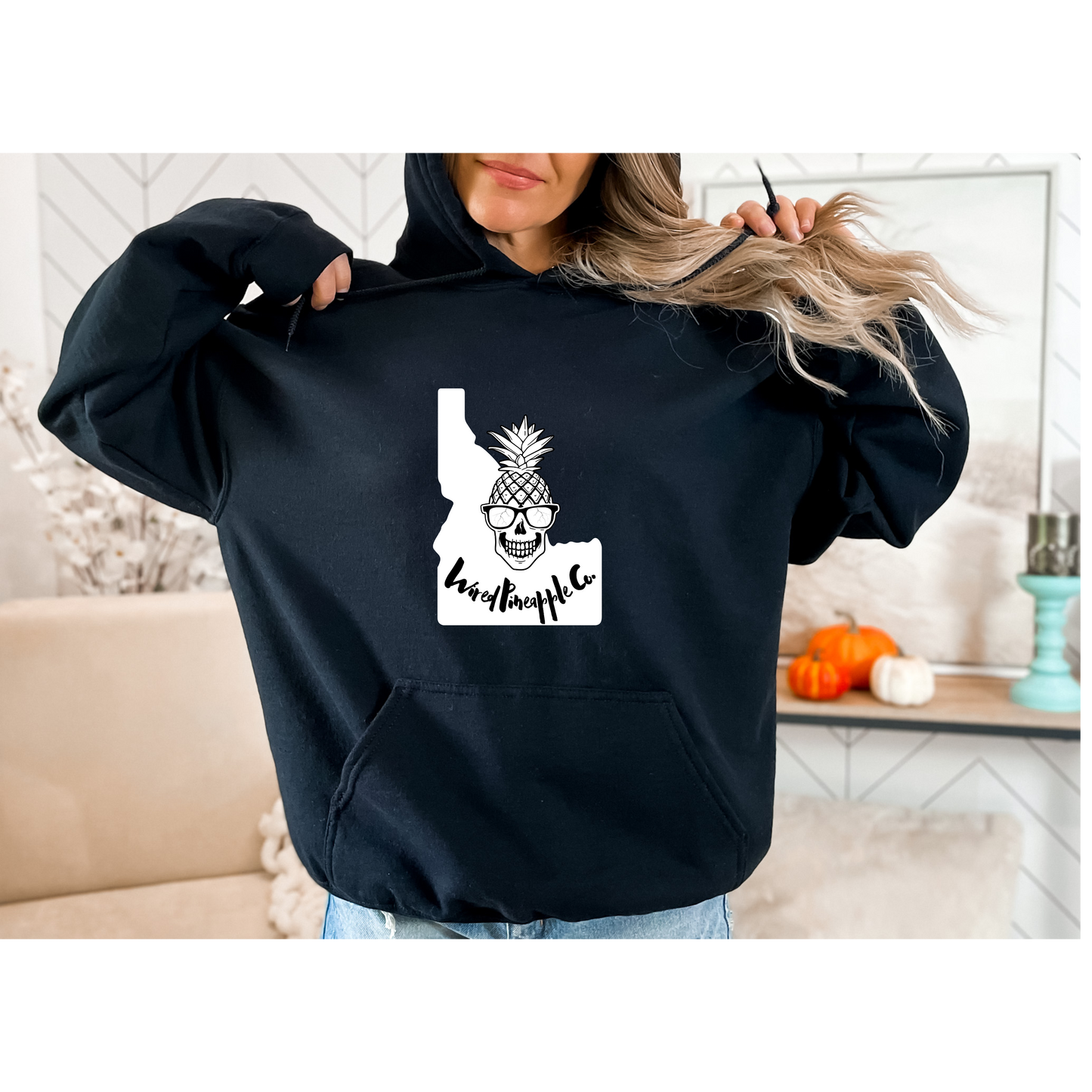 Wired Pineapple Co Idaho White Hoodie