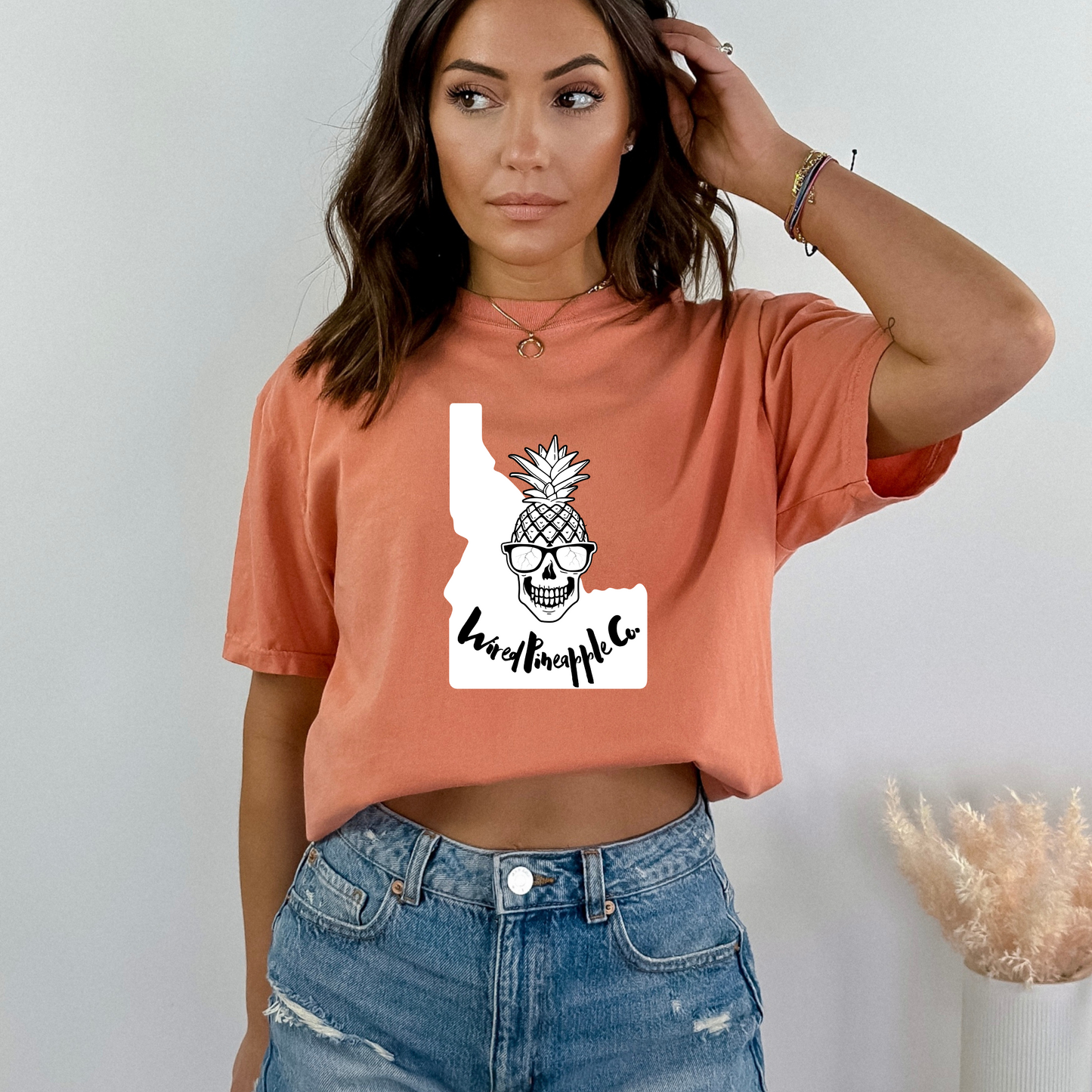 Wired Pineapple Co Idaho White Tshirt