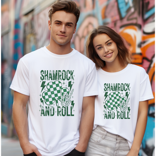 St Patricks Day Shamrock N Roll Tshirt