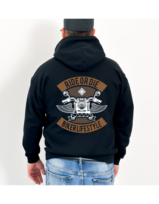 Ride or Die Biker Lifestyle Hoodie